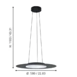 99125 COMPO ROSSO-C EGLO LED Visilica RGB Smart 16W - Slika 3