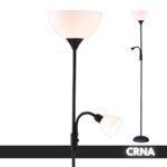 Podna Lampa THALES Crna 1xE27 + 1xE14
