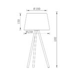 Podna Lampa BRY-F002T crna 1xE27 - Slika 3