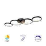LED plafonjera NELA Crna – 60W RND, sa daljinskim - Slika 2
