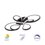 LED plafonjera NELA Crna – 65W RND, sa daljinskim