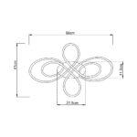 LED plafonjera NELA Crna – 65W RND, sa daljinskim - Slika 4