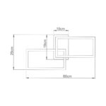 LED plafonjera NELA Bela – 40W SQR, sa daljinskim - Slika 5