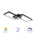 LED plafonjera NELA Crna – 40W SQR, sa daljinskim - Slika 2