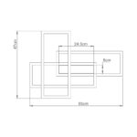 LED plafonjera NELA Bela – 65W SQR, sa daljinskim - Slika 4