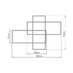 LED plafonjera NELA Crna – 80W SQR, sa daljinskim - Slika 6