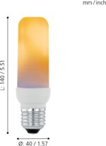 LED dekorativna sijalica Efekat Vatre (Plamena) E27 3W 1600K – 110165 EGLO - Slika 3