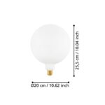 LED dekorativna sijalica 11901 EGLO G200 E27 4W 2700K – dimabilna - Slika 3