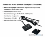 Senzor za vrata ormara (dupla vrata) 12V/24V – automatski ON/OFF