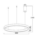 LED Visilica LINA 35W BELA - Slika 5