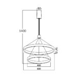 LED Visilica LINA 65W GOLD - Slika 5