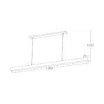 LED Linearna svetiljka LINA 3u1 30W zlatna - Slika 6