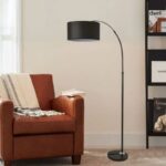 Podna lampa ARETA crna 1×E27