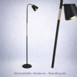 Podna Lampa STEWIE-1 Crna 1xE27