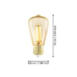 LED filament sijalica 11006 EGLO ST48 E27 4W 1700K dimabilna - Slika 3