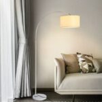 Podna lampa ARETA bela 1×E27