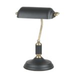 Stona lampa Bankarska – crna/zlatna