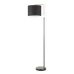 Podna Lampa RUBIO - crno/zlatna 1xE27