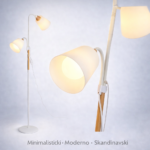 Podna Lampa STEWIE-2 Bela 2xE27