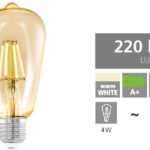 LED filament sijalica 11521 EGLO E27 ST64 4W 2200K