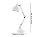 Stona lampa BORGILLIO 94699 EGLO – E27, bela - Slika 5