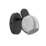 Spot POLLICA 98624 EGLO E14 crno-prozirni