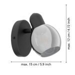 Spot POLLICA 98624 EGLO E14 crno-prozirni - Slika 3