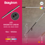 Magnetna linearna LED svetiljka 18W, 3u1 - Slika 2