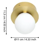 LED zidna plafonjera IP44 MOSIANO 3.3W 3000K zlatna – 900658 EGLO - Slika 3