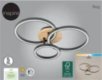 Plafonjera ROG 780243 EGLO  – LED 21W, 4000K, drvo / crna - Slika 4