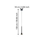 LED visilica EGLO CORTADERAS 97604, GU10, 3000K, crno-zlatna. Dimabilna moderna visilica za kuhinju i enterijer. - Slika 5