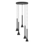 LED visilica CORTADERAS 97606 EGLO 5xGU10 crno zlatna dimabilna - Slika 4