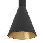 LED visilica CORTADERAS 97606 EGLO 5xGU10 crno zlatna dimabilna - Slika 3