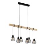 Visilica TOWNSHEND 5 43133 EGLO E27 crno braon drvo
