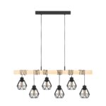 Visilica TOWNSHEND 5 43133 EGLO E27 crno braon drvo - Slika 3