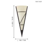 Zidna lampa PASCAL 1 87793 EGLO E14 starinsko braon - Slika 2