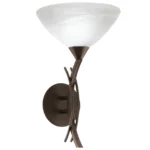 Zidna lampa VINOVO 91434 EGLO E27 tamno braon alabaster