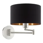 Zidna lampa PASTERI 95059 EGLO E27 crno bakarna