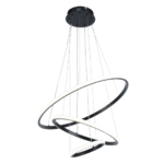 Visilica M10902-3 C 600mm LED Mitea Lighting u crnoj boji sa snagom 50W i 3CCT funkcijom. Moderna LED visilica za savremene enterijere.