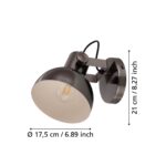 Zidna lampa LUBENHAM 1 43169 EGLO – E27, antik nikl/krem, vintage stil - Slika 3