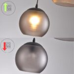 Visilica BELIZA LIGHT-1R MEGGA – 1xE27, sandy grey staklo, crna - Slika 2