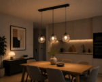 Visilica BELIZA LIGHT-3L MEGGA – 3xE27, sandy grey staklo, crna - Slika 3