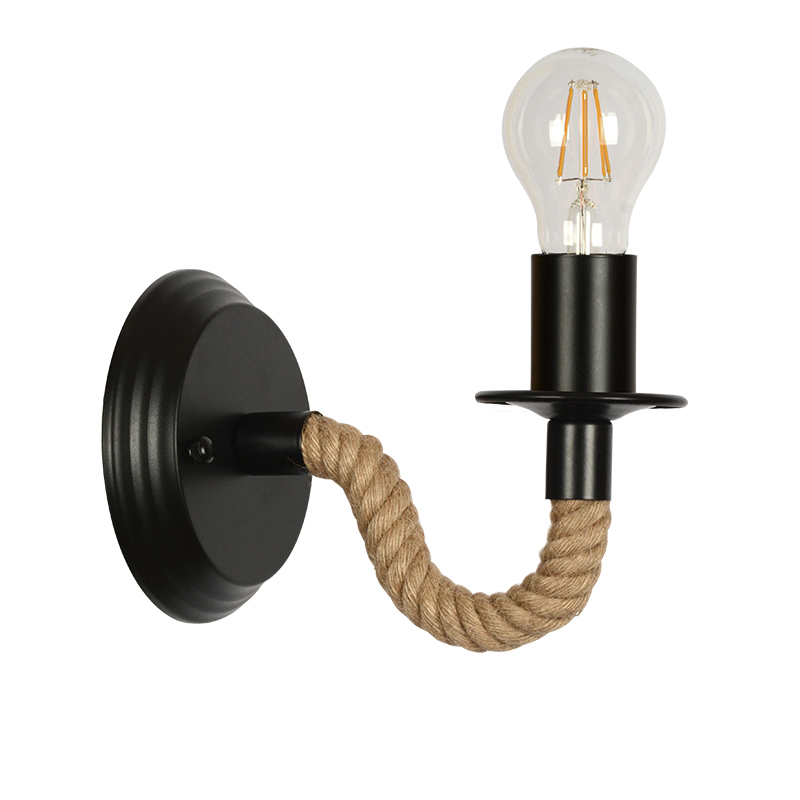 135-0432-800x800 Zidna lampa ROPE-1R MEGGA – E27, metal i kanap, vintage stil - Slika 1