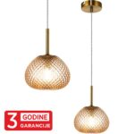 Visilica PRISMA MAP9526-1 109202 MITEA Lighting – 1xG9, staro zlato + amber