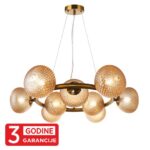 Visilica PRISMA MAP9526-9B 109208 MITEA Lighting – 9xG9, staro zlato + amber