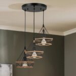 Visilica CRAB-3R MEGGA – 3xE27, metal i kanap, vintage stil - Slika 2