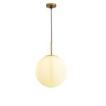 Visilica RONDO GD MEGGA – 1xE27, metal i mat belo staklo