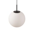 Visilica RONDO BK MEGGA – 1xE27, metal i mat belo staklo - Slika 3