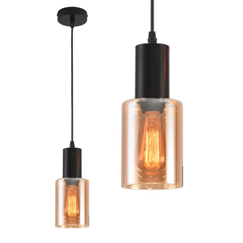 xr:d:DAF8JArf68U:29,j:8579775347992549300,t:24020816 Visilica BILI AMBER-1R MEGGA – 1xE27, metal i amber staklo - Slika 1