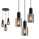 Visilica BILI SMOKE-3R MEGGA – 3xE27, metal i smoke staklo